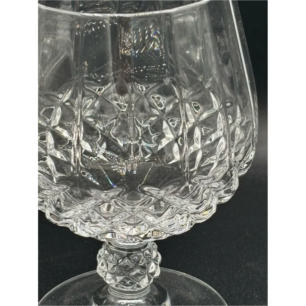 Pair Of (2) Elegant Glass Mikasa Arctic Light Crystal Brandy Snifters 5 3/4in